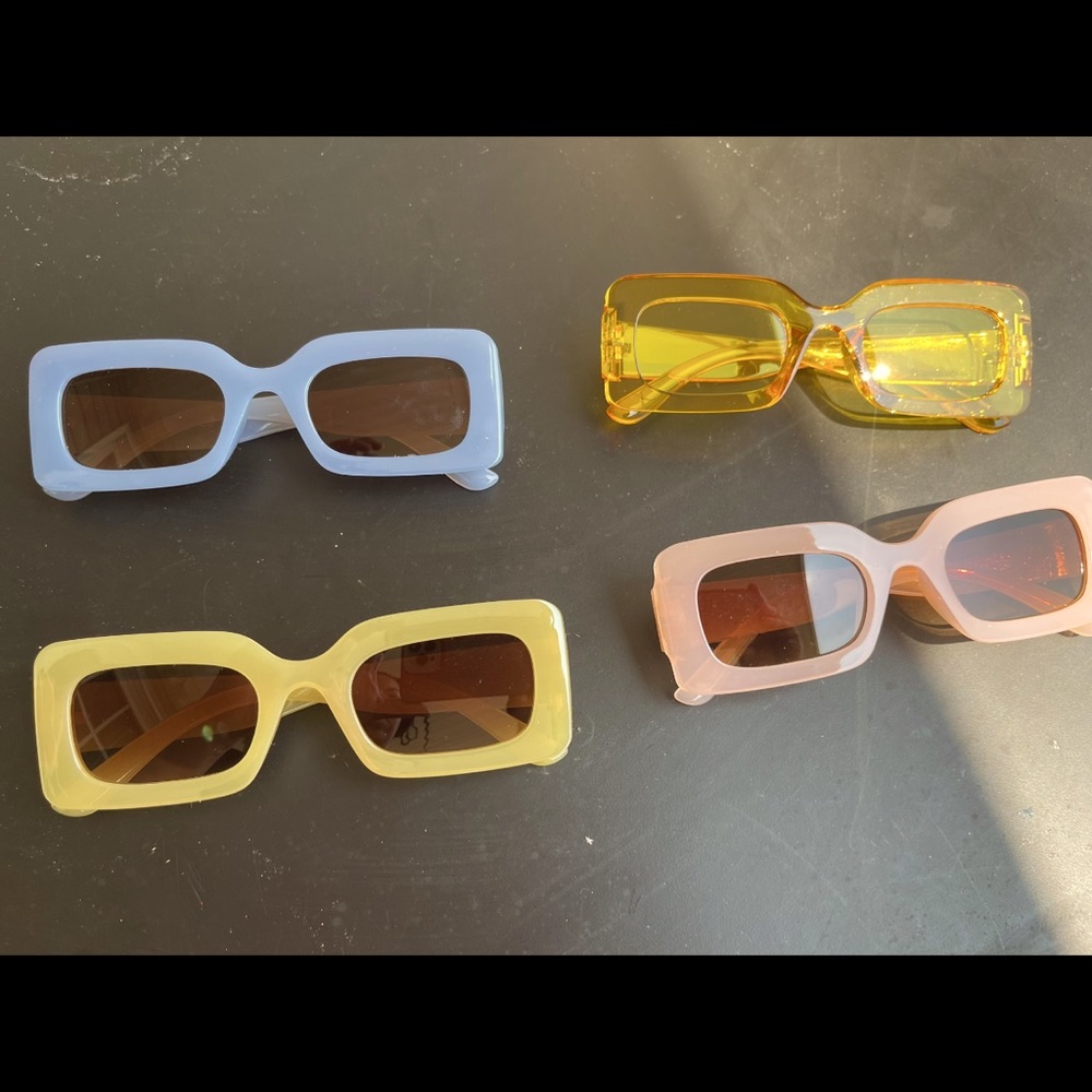 Rectangle retro glasses